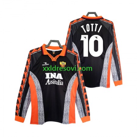 AS Roma Totti 10 1999 Retro Treći Nogometni Dres 1998 Dugim Rukavima